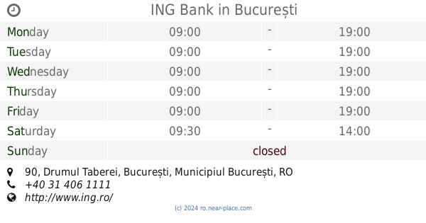 Opening Times Intrarea Ciclop 7 BucureÈ™ti Contacts